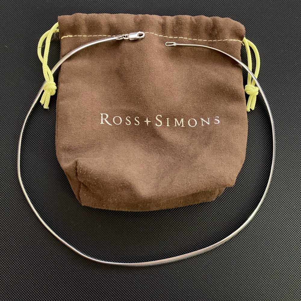 Italian 4mm Sterling Silver Domed Omega Necklace.